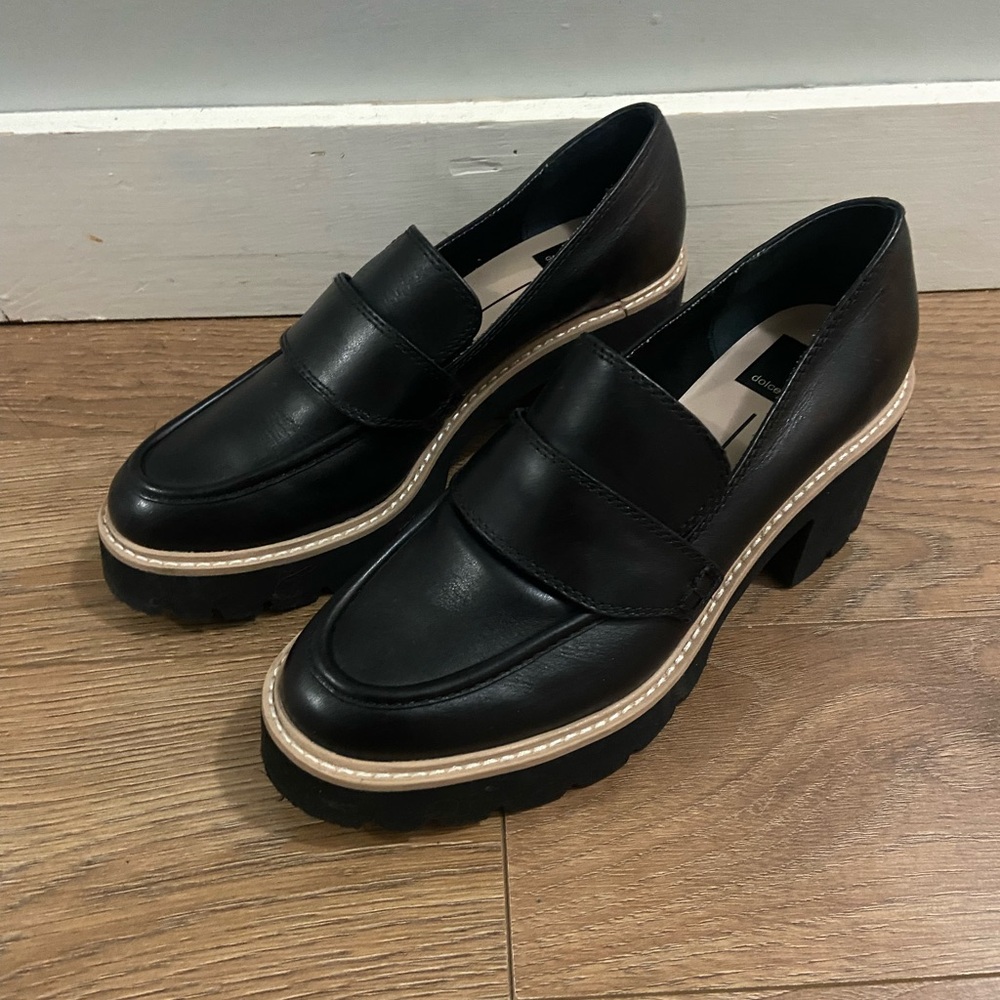 Dolce Vita Black Chunky Loafers